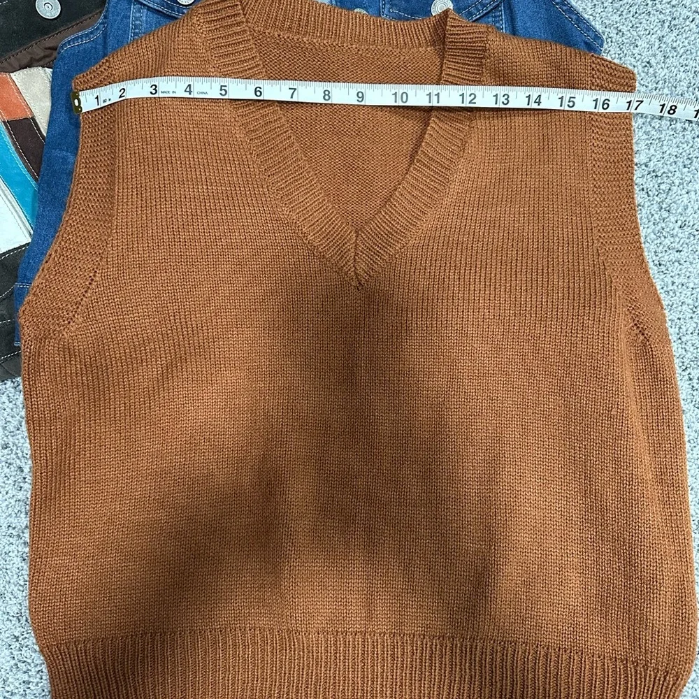 Rust Sweater Vest - Picture 5 of 6
